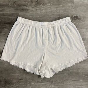 Victoria’s Secret Coquette White Eyelet Lounge Shorts Soft Girl Size Medium
